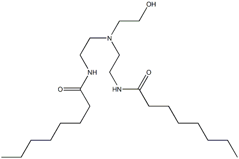 N,N'-[2-Hydroxyethyliminobis(2,1-ethanediyl)]bis(octanamide) 结构式