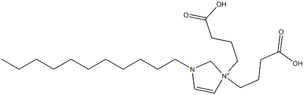 3,3-Bis(3-carboxypropyl)-1-undecyl-4-imidazoline-3-ium 结构式