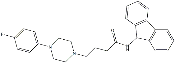 4-[4-(4-Fluorophenyl)-1-piperazinyl]-N-(9H-fluoren-9-yl)butyramide 结构式