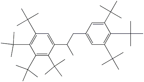 2-(2,3,4,5-Tetra-tert-butylphenyl)-1-(3,4,5-tri-tert-butylphenyl)propane 结构式