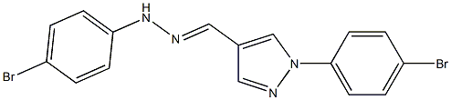 1-(4-Bromophenyl)-1H-pyrazole-4-carbaldehyde (4-bromophenyl)hydrazone 结构式
