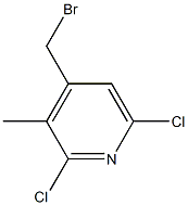 2,6-Dichloro-3-methyl-4-(bromomethyl)pyridine 结构式