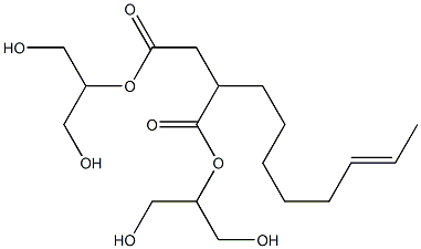 2-(6-Octenyl)succinic acid bis[2-hydroxy-1-(hydroxymethyl)ethyl] ester 结构式