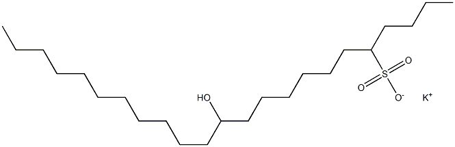 12-Hydroxytricosane-5-sulfonic acid potassium salt 结构式