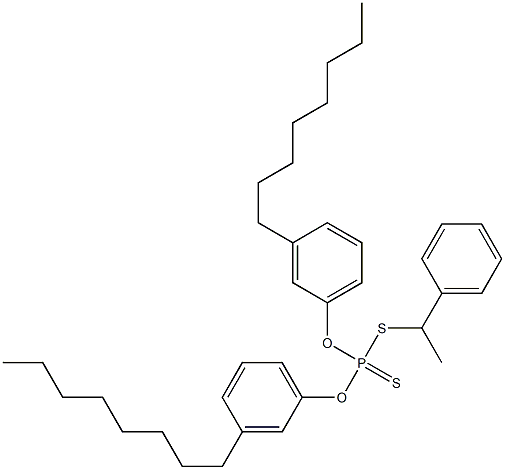 Dithiophosphoric acid O,O-bis(3-octylphenyl)S-(1-phenylethyl) ester 结构式