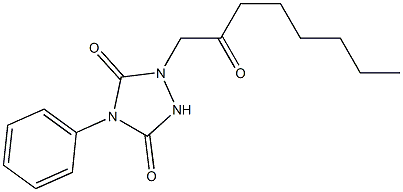 4-Phenyl-1-(2-oxooctyl)-1,2,4-triazolidine-3,5-dione 结构式