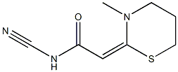 (E)-Cyano[(3-methyl-3,4,5,6-tetrahydro-2H-1,3-thiazin)-2-ylidene]acetamide 结构式