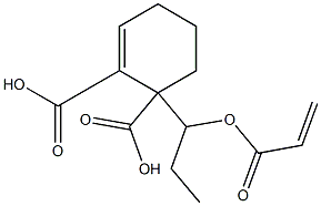 2-Cyclohexene-1,2-dicarboxylic acid hydrogen 1-[1-(acryloyloxy)propyl] ester 结构式