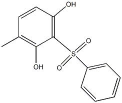 2,6-Dihydroxy-3-methyl[sulfonylbisbenzene] 结构式