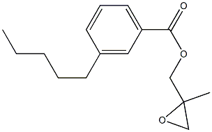 3-Pentylbenzoic acid 2-methylglycidyl ester 结构式