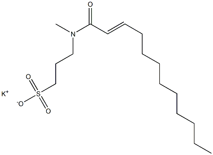 3-[N-(2-Dodecenoyl)-N-methylamino]-1-propanesulfonic acid potassium salt 结构式