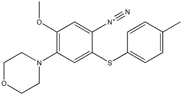 5-Methoxy-2-[(4-methylphenyl)thio]-4-morpholinobenzenediazonium 结构式