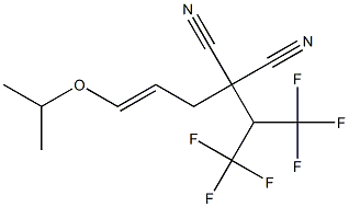 (E)-2-Cyano-2-[1-(trifluoromethyl)-2,2,2-trifluoroethyl]-5-isopropoxy-4-pentenenitrile 结构式