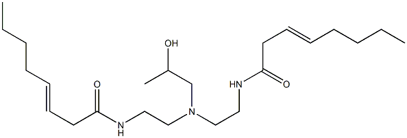 N,N'-[2-Hydroxypropyliminobis(2,1-ethanediyl)]bis(3-octenamide) 结构式