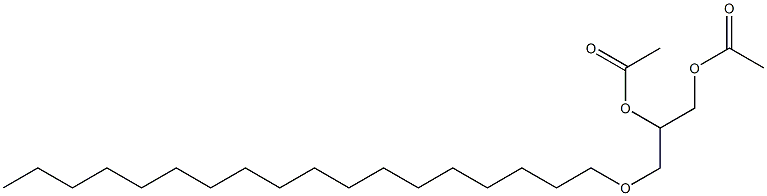 1-O-Octadecyl-2-O,3-O-diacetylglycerol 结构式