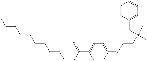 Benzyl[2-[p-(1-oxododecyl)phenoxy]ethyl]dimethylaminium 结构式