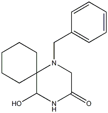 1-Benzyl-5-hydroxy-1,4-diazaspiro[5.5]undecan-3-one 结构式
