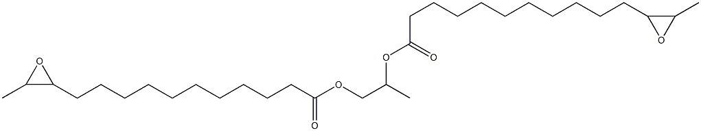 Bis(12,13-epoxytetradecanoic acid)1,2-propanediyl ester 结构式