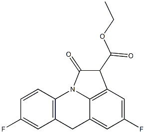 4,8-Difluoro-1,2-dihydro-1-oxo-6H-pyrrolo[3,2,1-de]acridine-2-carboxylic acid ethyl ester 结构式