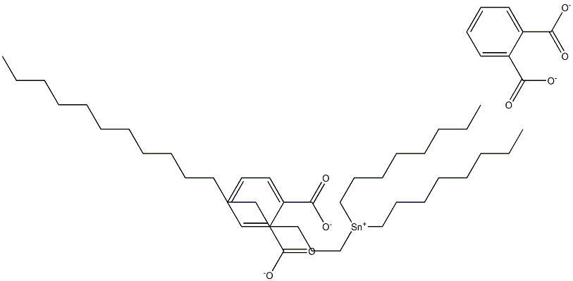 Bis(phthalic acid 1-heptadecyl)dioctyltin(IV) salt 结构式