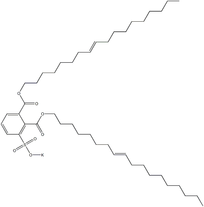 3-(Potassiosulfo)phthalic acid di(8-octadecenyl) ester 结构式