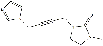 3-Methyl-1-[4-(1H-imidazol-1-yl)-2-butynyl]imidazolidin-2-one 结构式