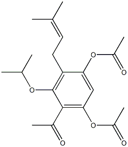 2'-(Isopropyloxy)-3'-(3-methyl-2-butenyl)-4',6'-diacetoxy-acetophenone 结构式