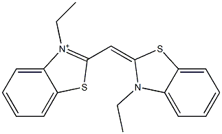 2-[(2,3-Dihydro-3-ethylbenzothiazole-2-ylidene)methyl]-3-ethylbenzothiazole-3-ium 结构式