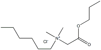 N,N-Dimethyl-N-(propoxycarbonylmethyl)hexylammonium chloride 结构式