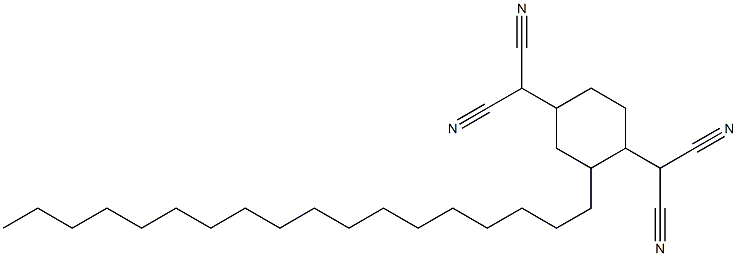 (2-Octadecyl-1,4-cyclohexanediylidene)dimalononitrile 结构式