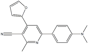 2-Methyl-4-(2-furyl)-6-(4-dimethylaminophenyl)pyridine-3-carbonitrile 结构式