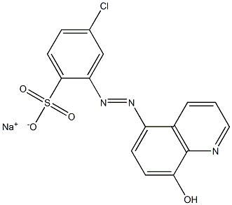 4-Chloro-2-[(8-hydroxyquinolin-5-yl)azo]benzenesulfonic acid sodium salt 结构式