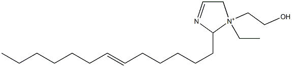 1-Ethyl-1-(2-hydroxyethyl)-2-(6-tridecenyl)-3-imidazoline-1-ium 结构式