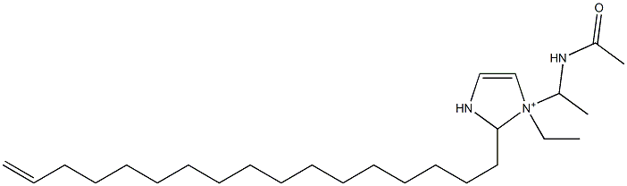 1-[1-(Acetylamino)ethyl]-1-ethyl-2-(16-heptadecenyl)-4-imidazoline-1-ium 结构式