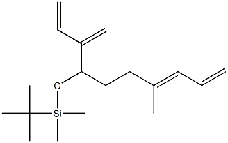 (7E)-4-(tert-Butyldimethylsiloxy)-7-methyl-3-methylene-1,7,9-decatriene 结构式