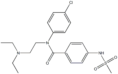 N-(4-Chlorophenyl)-N-[2-(diethylamino)ethyl]-4-[(methylsulfonyl)amino]benzamide 结构式