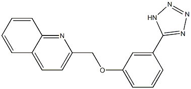 2-[3-(1H-Tetrazol-5-yl)phenoxymethyl]quinoline 结构式