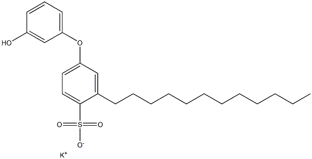 3'-Hydroxy-3-dodecyl[oxybisbenzene]-4-sulfonic acid potassium salt 结构式