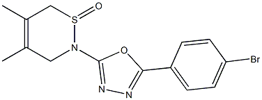 2-(2-(4-Bromophenyl)-1,3,4-oxadiazol-5-yl)-4,5-dimethyl-3,6-dihydro-2H-1,2-thiazine 1-oxide 结构式