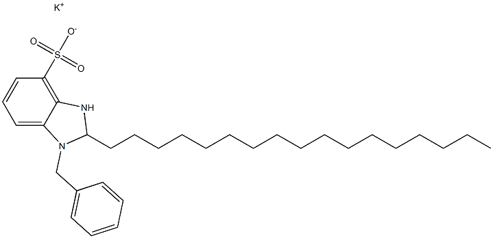 1-Benzyl-2,3-dihydro-2-heptadecyl-1H-benzimidazole-4-sulfonic acid potassium salt 结构式