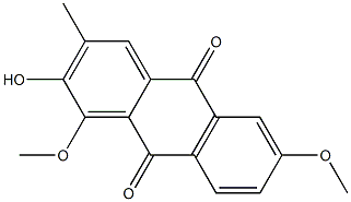 1-Methoxy-2-hydroxy-3-methyl-6-methoxy-9,10-anthraquinone 结构式