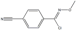 4-[(Methoxyimino)chloromethyl]benzonitrile 结构式