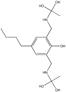 2,6-Bis[[(1,1-dihydroxyethyl)amino]methyl]-4-butylphenol 结构式