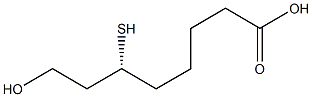 [R,(+)]-8-Hydroxy-6-mercaptooctanoic acid 结构式
