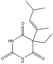 5-(1,3-Dimethyl-1-butenyl)-5-ethyl-2,4,6(1H,3H,5H)-pyrimidinetrione 结构式