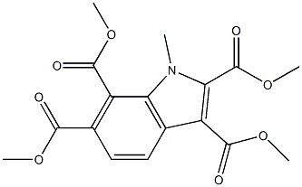 1-Methyl-1H-indole-2,3,6,7-tetracarboxylic acid tetramethyl ester 结构式