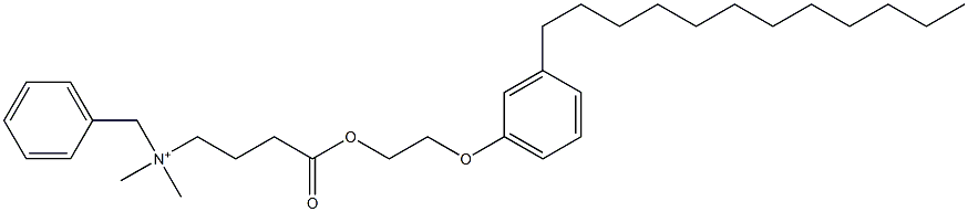 N,N-Dimethyl-N-benzyl-N-[3-[[2-(3-dodecylphenyloxy)ethyl]oxycarbonyl]propyl]aminium 结构式