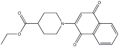 2-[4-(Ethoxycarbonyl)piperidin-1-yl]-1,4-naphthoquinone 结构式