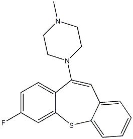 7-Fluoro-10-(4-methylpiperazino)dibenzo[b,f]thiepin 结构式