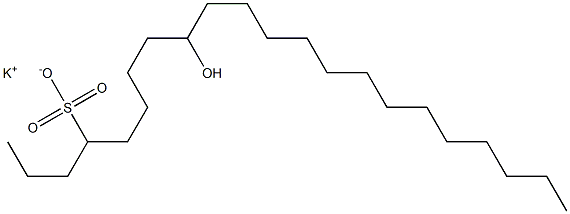 9-Hydroxydocosane-4-sulfonic acid potassium salt 结构式